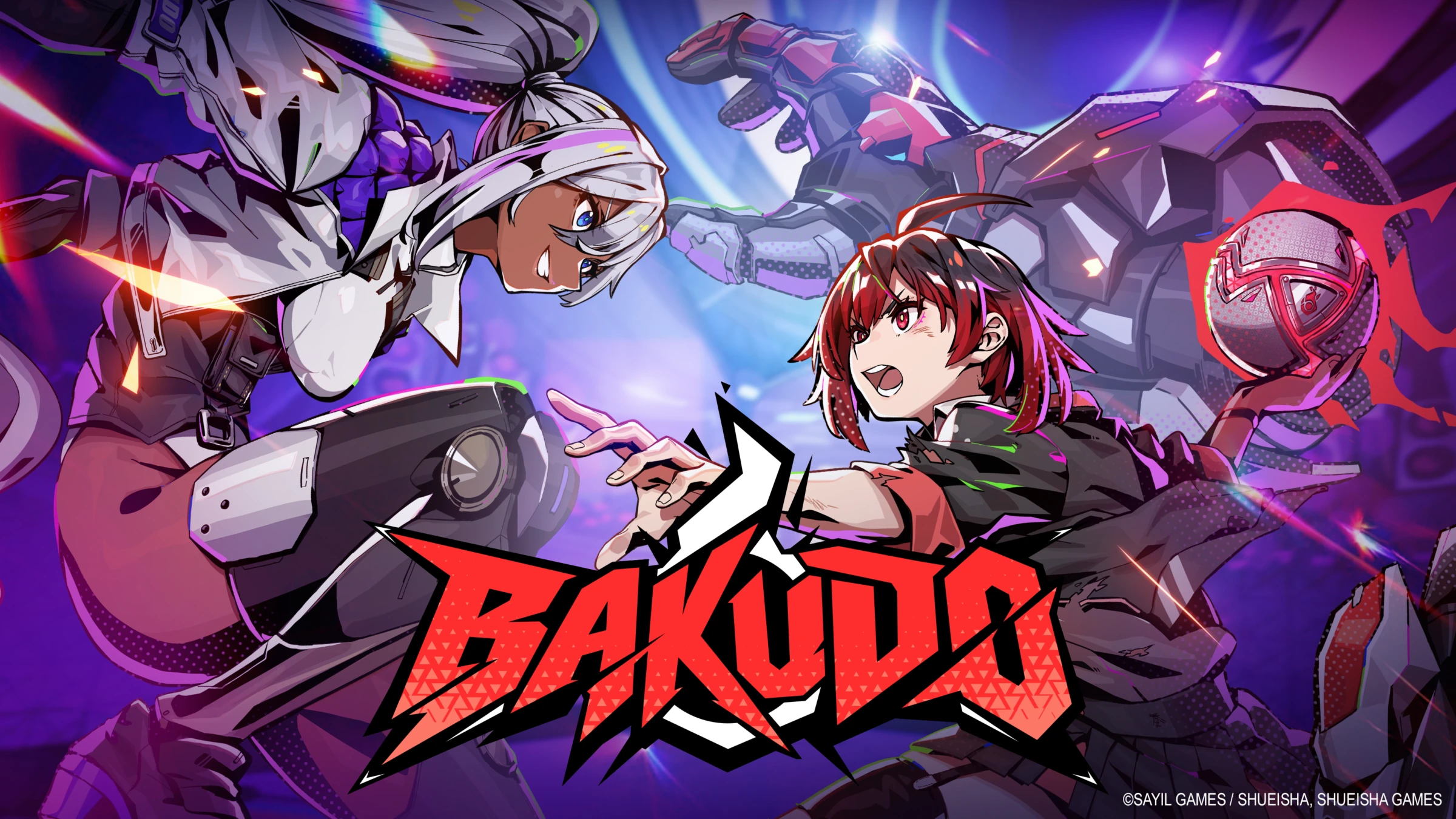 BAKUDO official key visual: Yuria faces Aria in ball combat